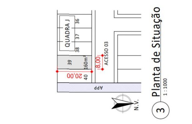 Planta baixa com paredes e aberturas